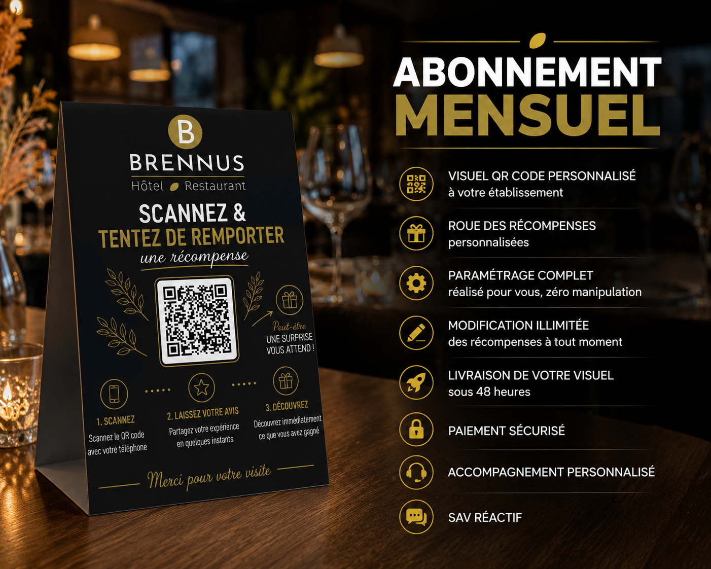 Abonnement mensuel - La roue des récompenses